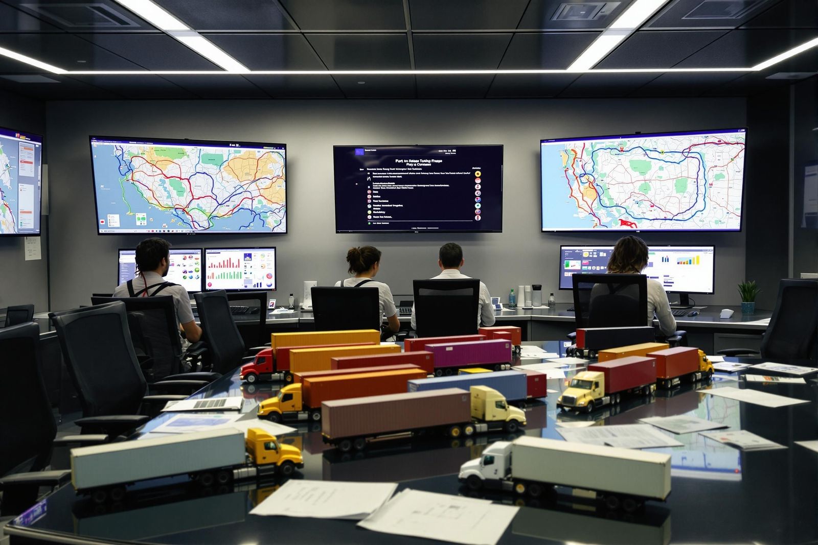 operators watching dispatch and tms