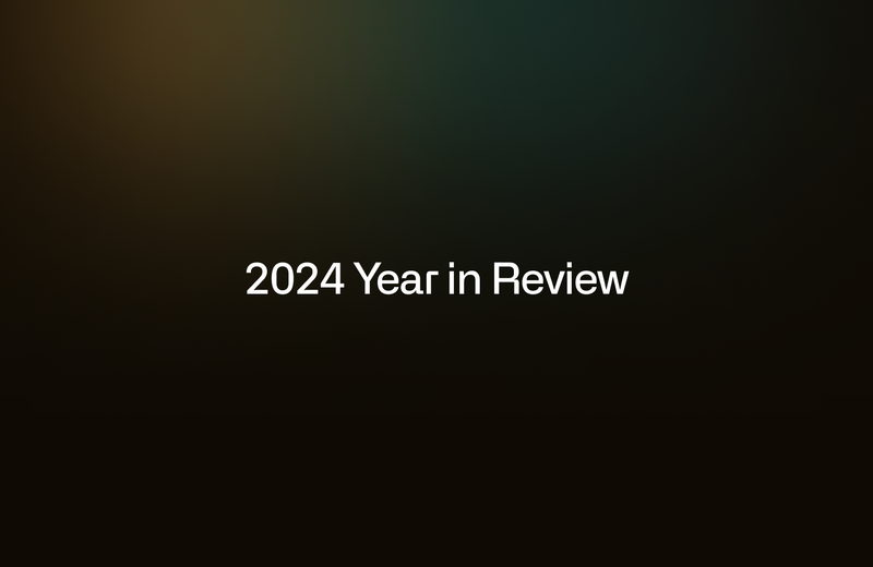 a black background with the words 2024 year in review